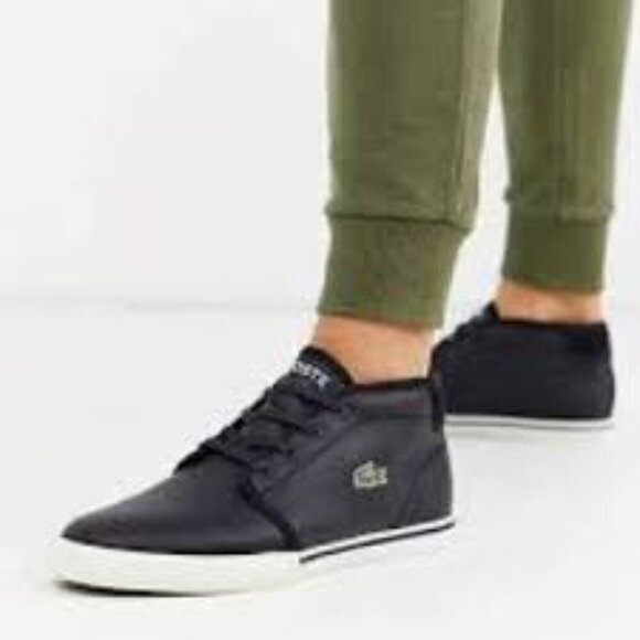 Lacoste Man Leather Boots Size 9.5 - Picture 1 of 8